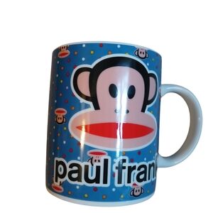 Paul Frank Mug Mid-Century Inspired Julius Monkey Ceramic Coffee Cup NEW Blue